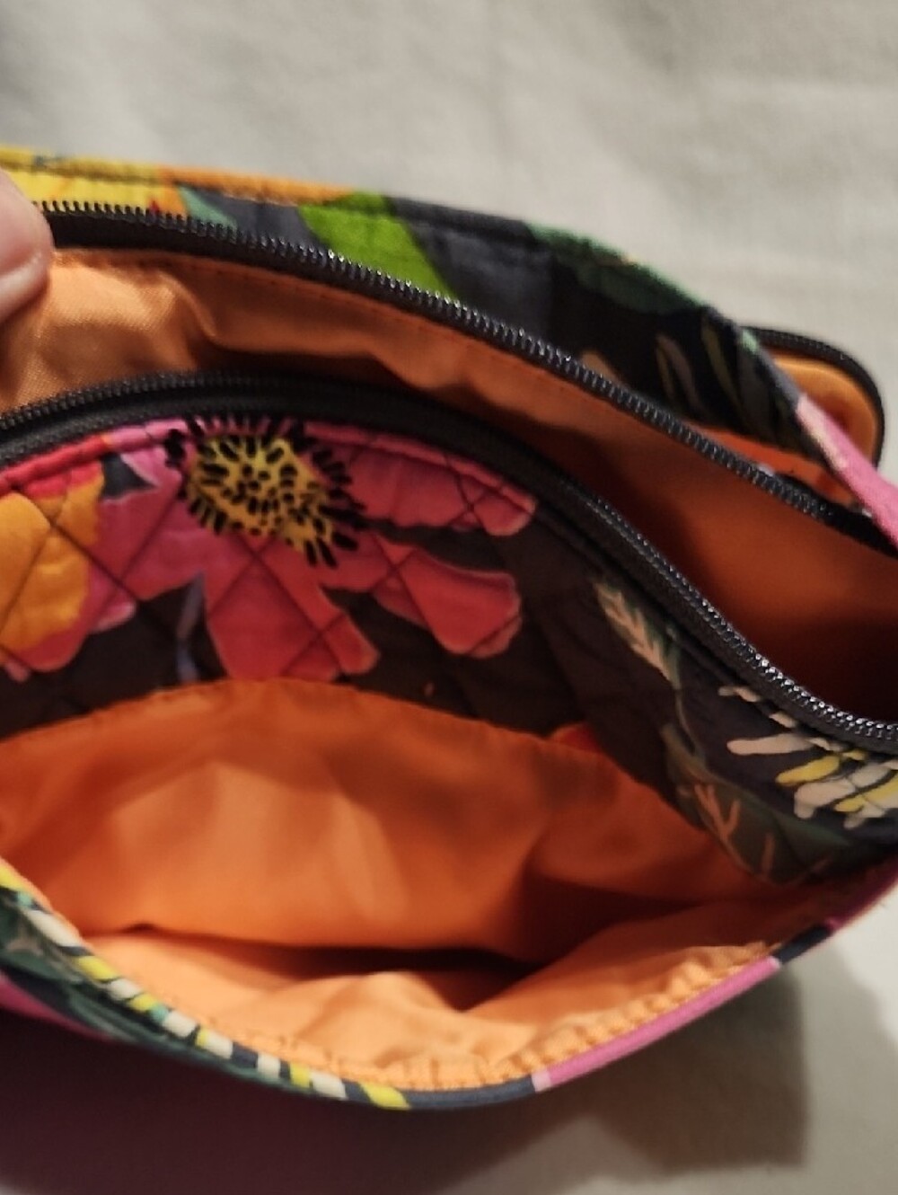 Vera Bradley 2pc. Quilted Floral Shoulder Bag in Navy Multi & Wallet - Picture 7 of 16